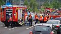 Schwerer Unfall mit Reisebus Lohmar Donrather Dreieck P281
